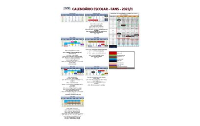 Calendário Acadêmico: Primeiro Semestre 2023.