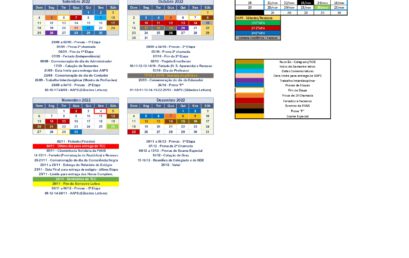 Calendário Acadêmico: Segundo Semestre 2022